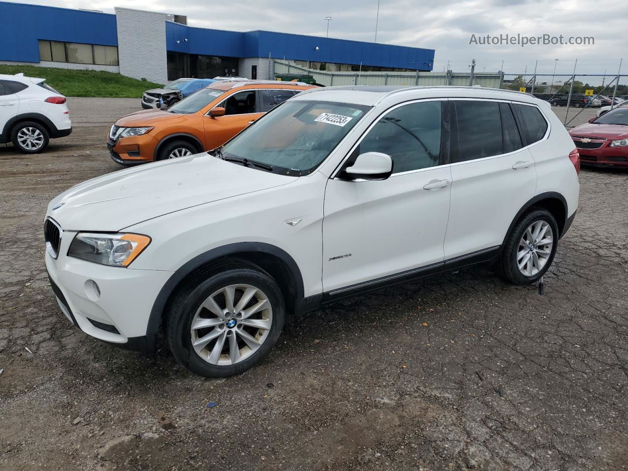 2013 Bmw X3 Xdrive28i White vin: 5UXWX9C59D0A10356