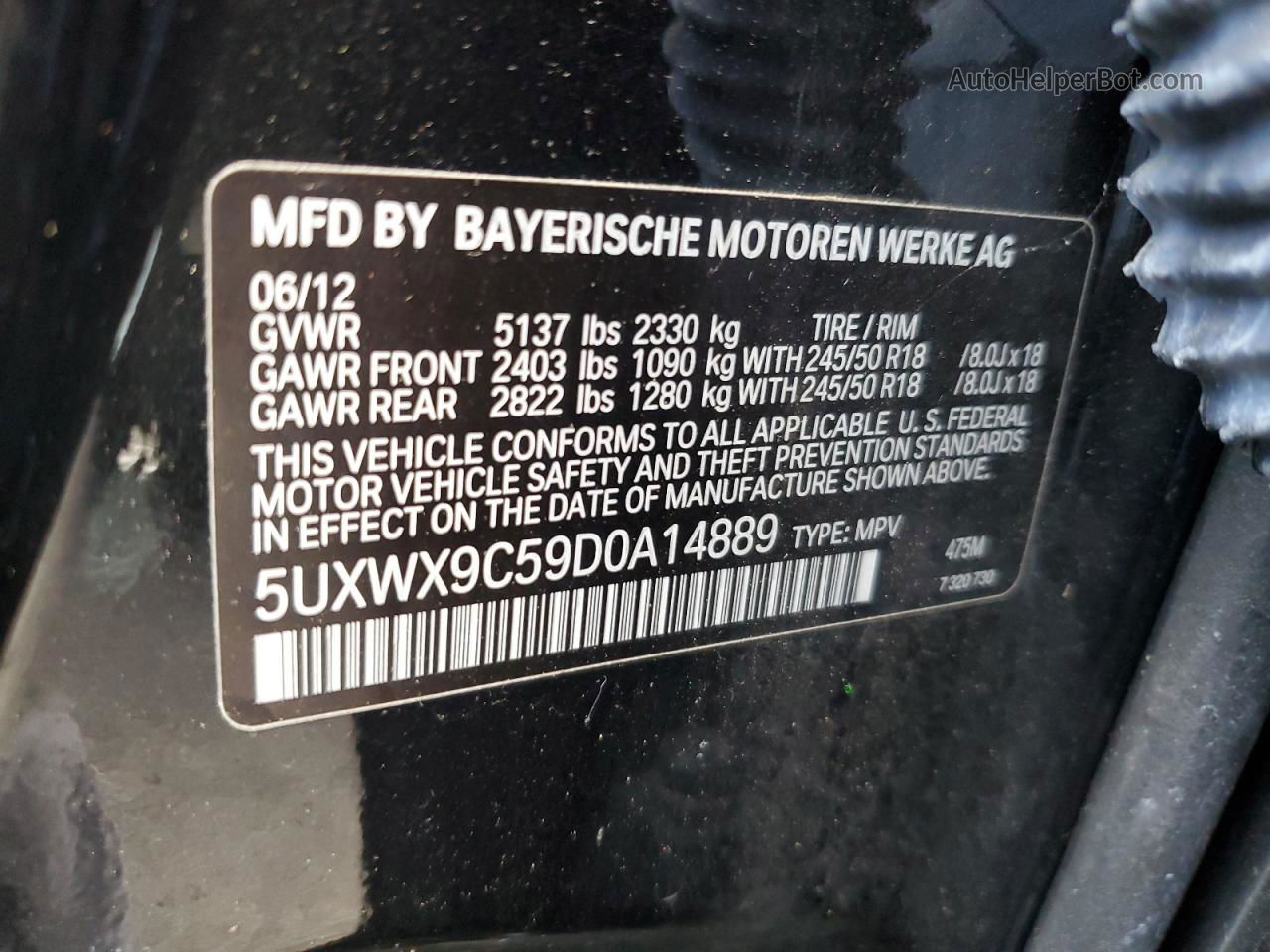 2013 Bmw X3 Xdrive28i Black vin: 5UXWX9C59D0A14889