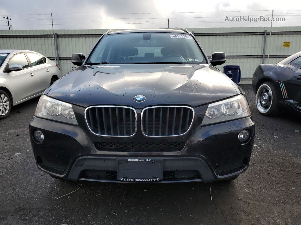 2013 Bmw X3 Xdrive28i Black vin: 5UXWX9C59D0A14889