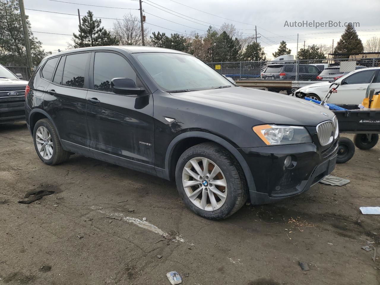 2013 Bmw X3 Xdrive28i Black vin: 5UXWX9C59D0A15203