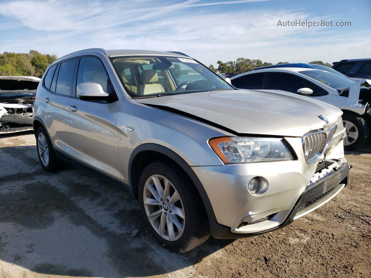 2013 Bmw X3 Xdrive28i Бежевый vin: 5UXWX9C59D0A27870