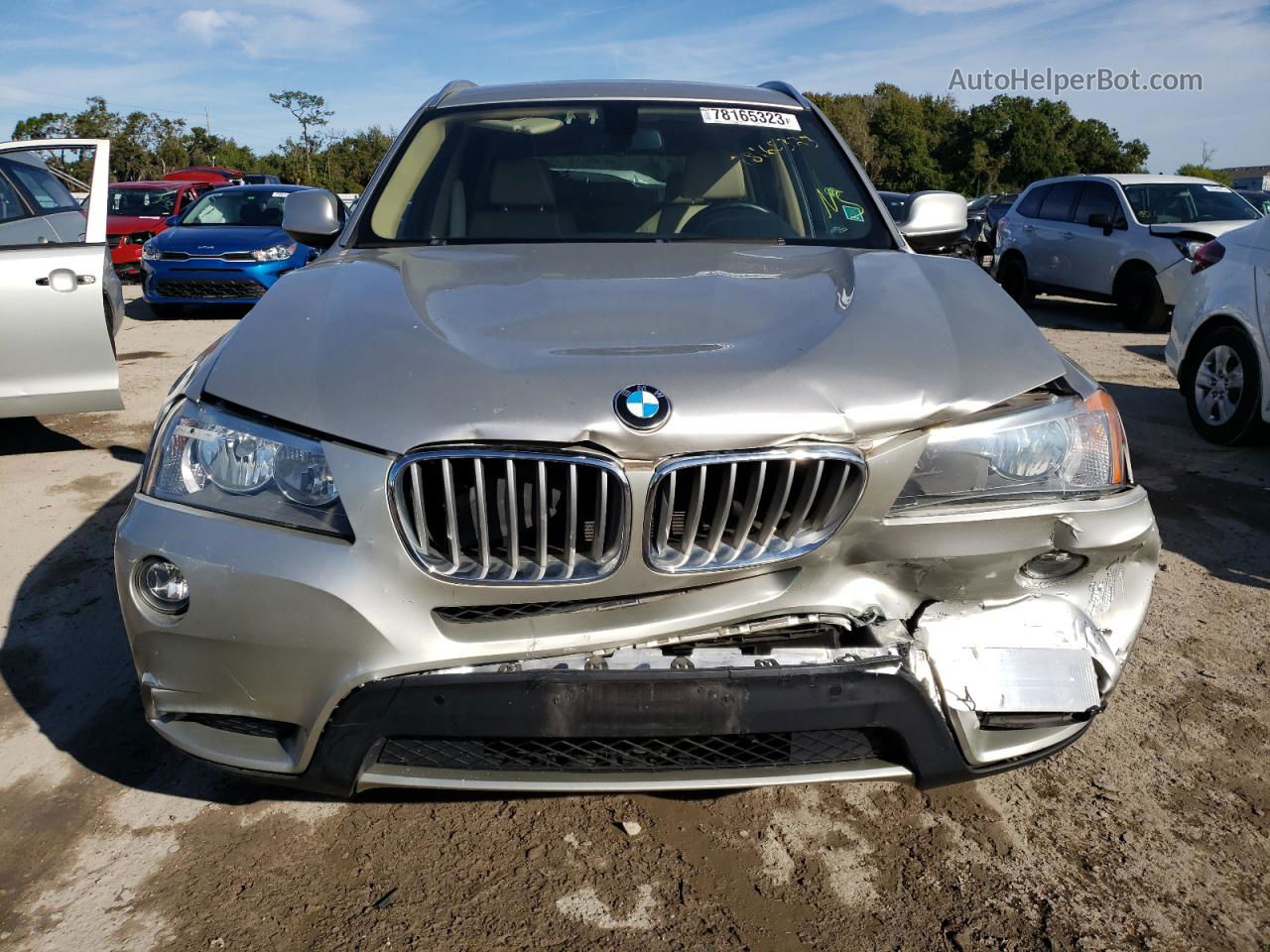 2013 Bmw X3 Xdrive28i Бежевый vin: 5UXWX9C59D0A27870