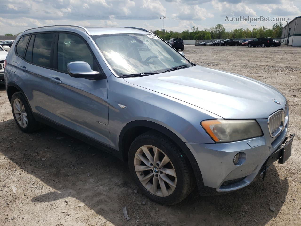 2014 Bmw X3 Xdrive28i Blue vin: 5UXWX9C59E0D17348