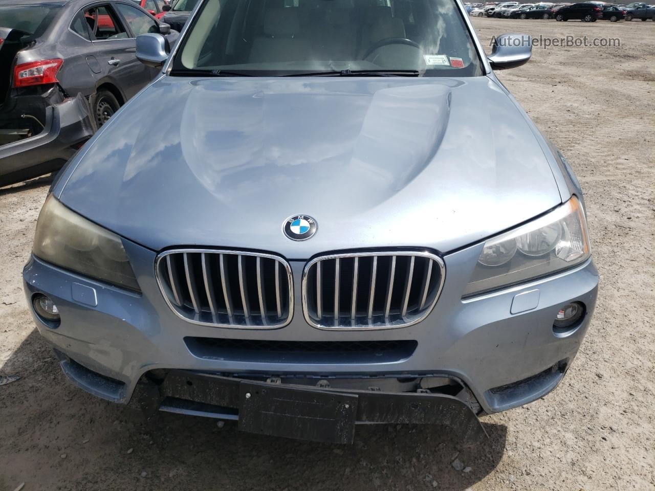 2014 Bmw X3 Xdrive28i Blue vin: 5UXWX9C59E0D17348