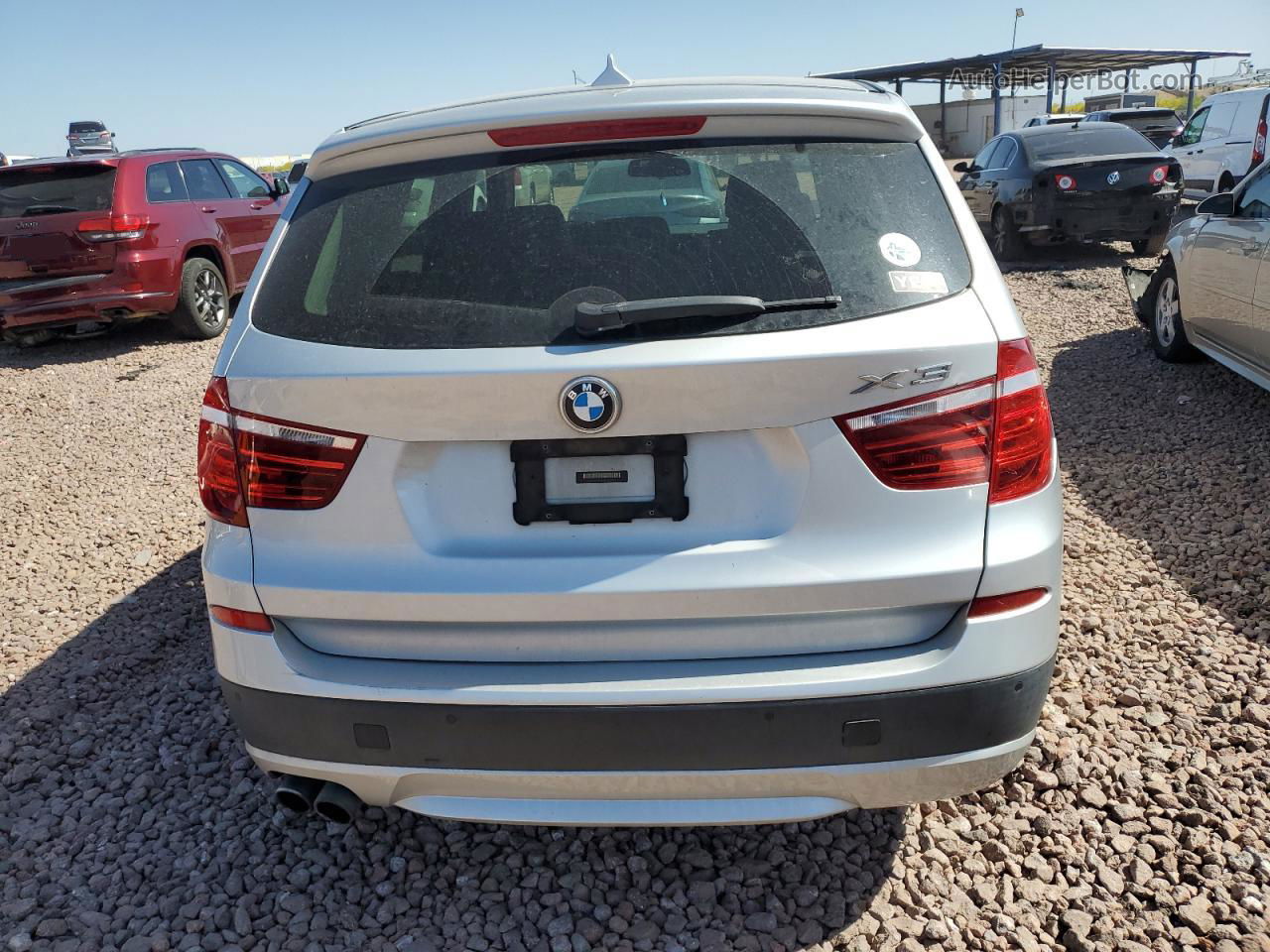 2014 Bmw X3 Xdrive28i Silver vin: 5UXWX9C59E0D19729