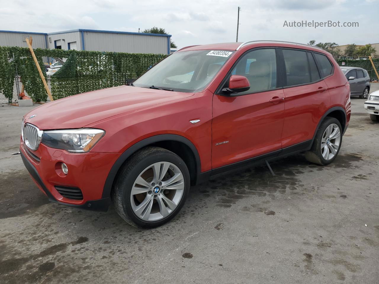 2016 Bmw X3 Xdrive28i Red vin: 5UXWX9C59G0D63832