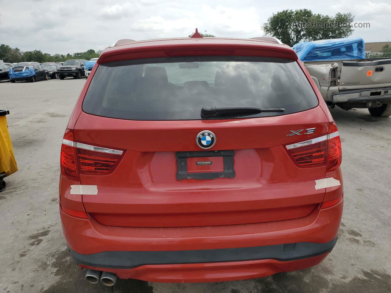 2016 Bmw X3 Xdrive28i Red vin: 5UXWX9C59G0D63832