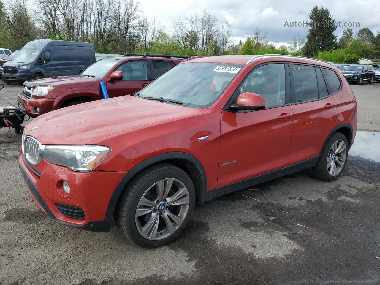 2016 Bmw X3 Xdrive28i Red vin: 5UXWX9C59G0D64690