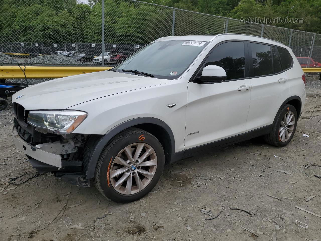 2016 Bmw X3 Xdrive28i White vin: 5UXWX9C59G0D65807