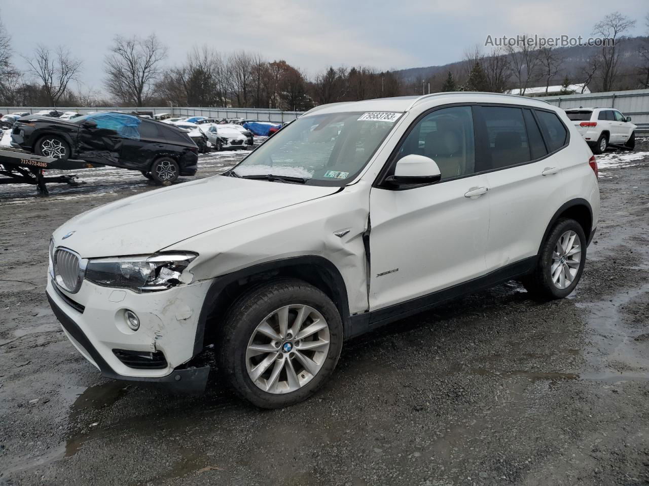 2016 Bmw X3 Xdrive28i White vin: 5UXWX9C59G0D69341