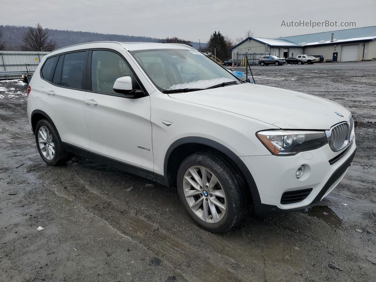 2016 Bmw X3 Xdrive28i White vin: 5UXWX9C59G0D69341