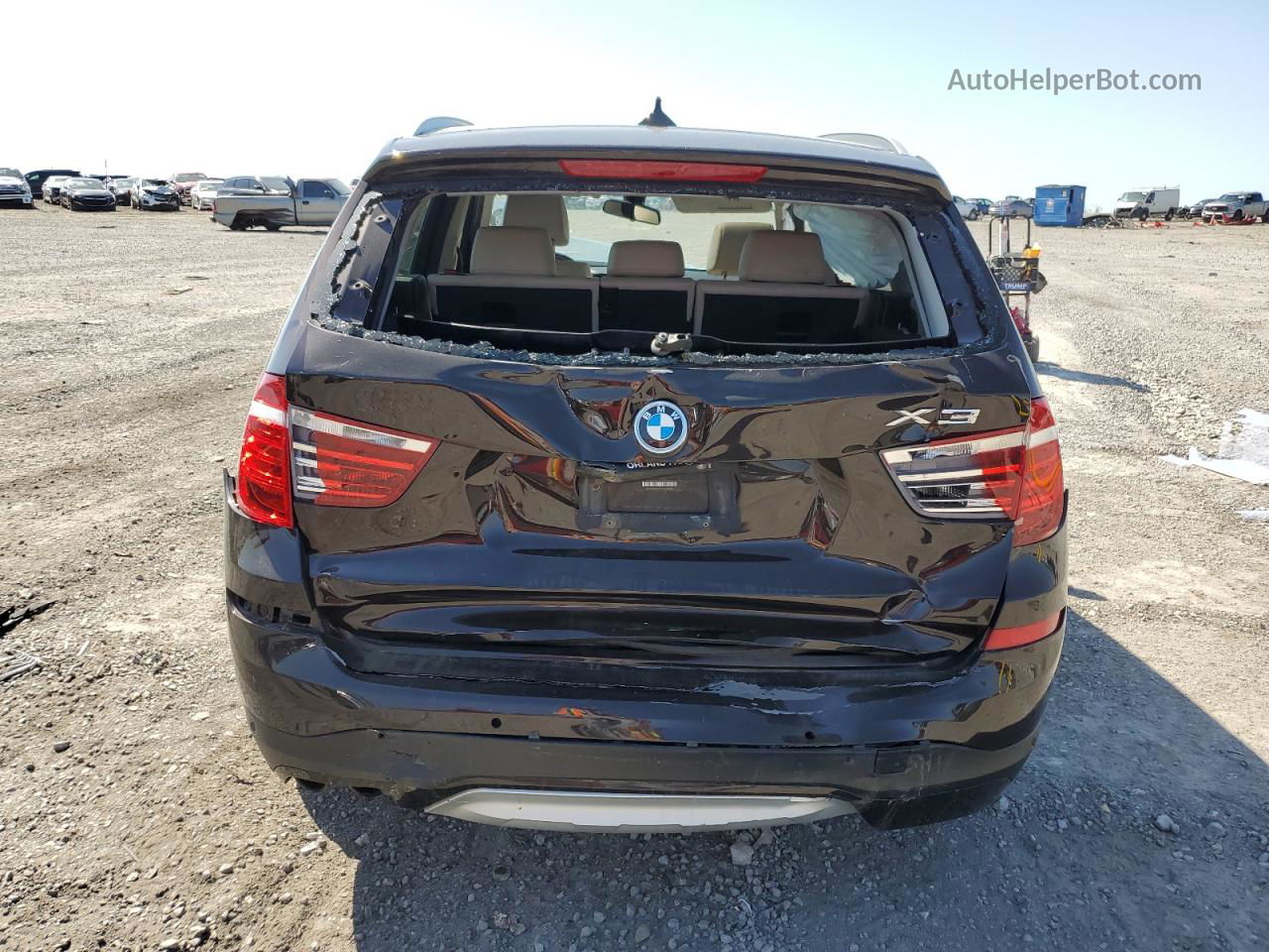 2016 Bmw X3 Xdrive28i Black vin: 5UXWX9C59G0D69419