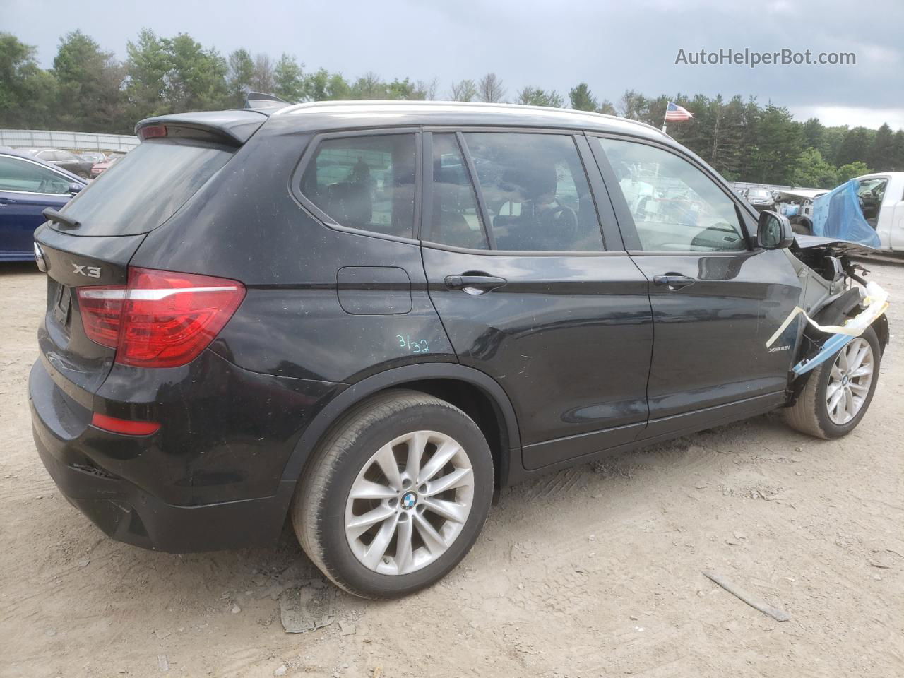 2016 Bmw X3 Xdrive28i Черный vin: 5UXWX9C59G0D71199