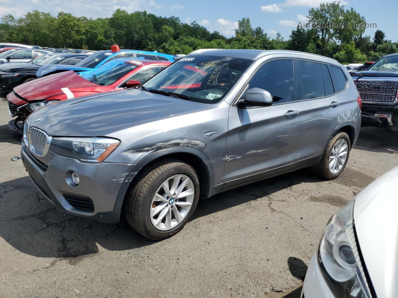 2016 Bmw X3 Xdrive28i Silver vin: 5UXWX9C59G0D75074