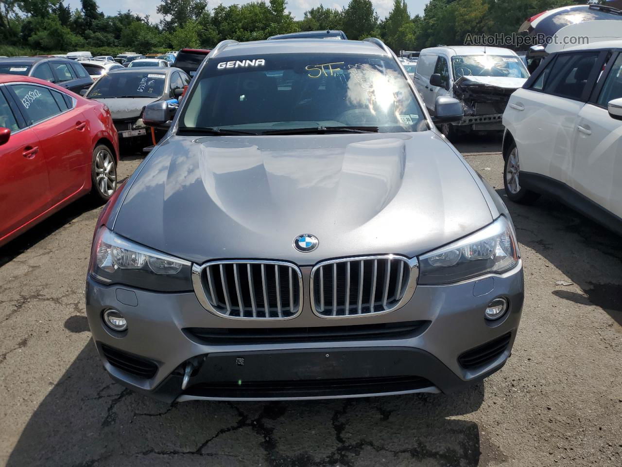 2016 Bmw X3 Xdrive28i Silver vin: 5UXWX9C59G0D75074