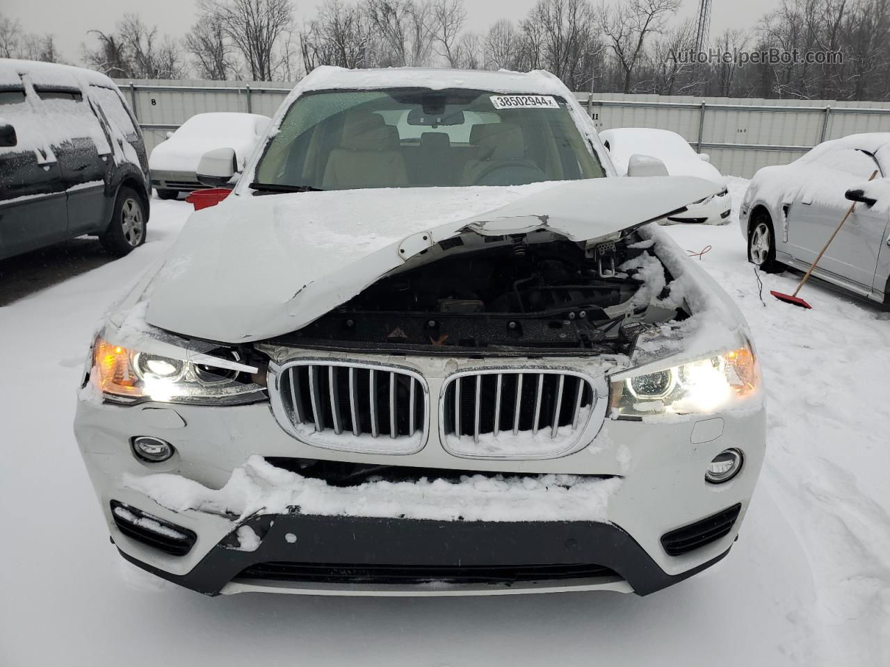 2016 Bmw X3 Xdrive28i White vin: 5UXWX9C59G0D76371