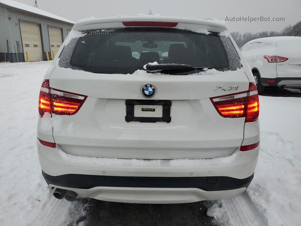 2016 Bmw X3 Xdrive28i White vin: 5UXWX9C59G0D76371