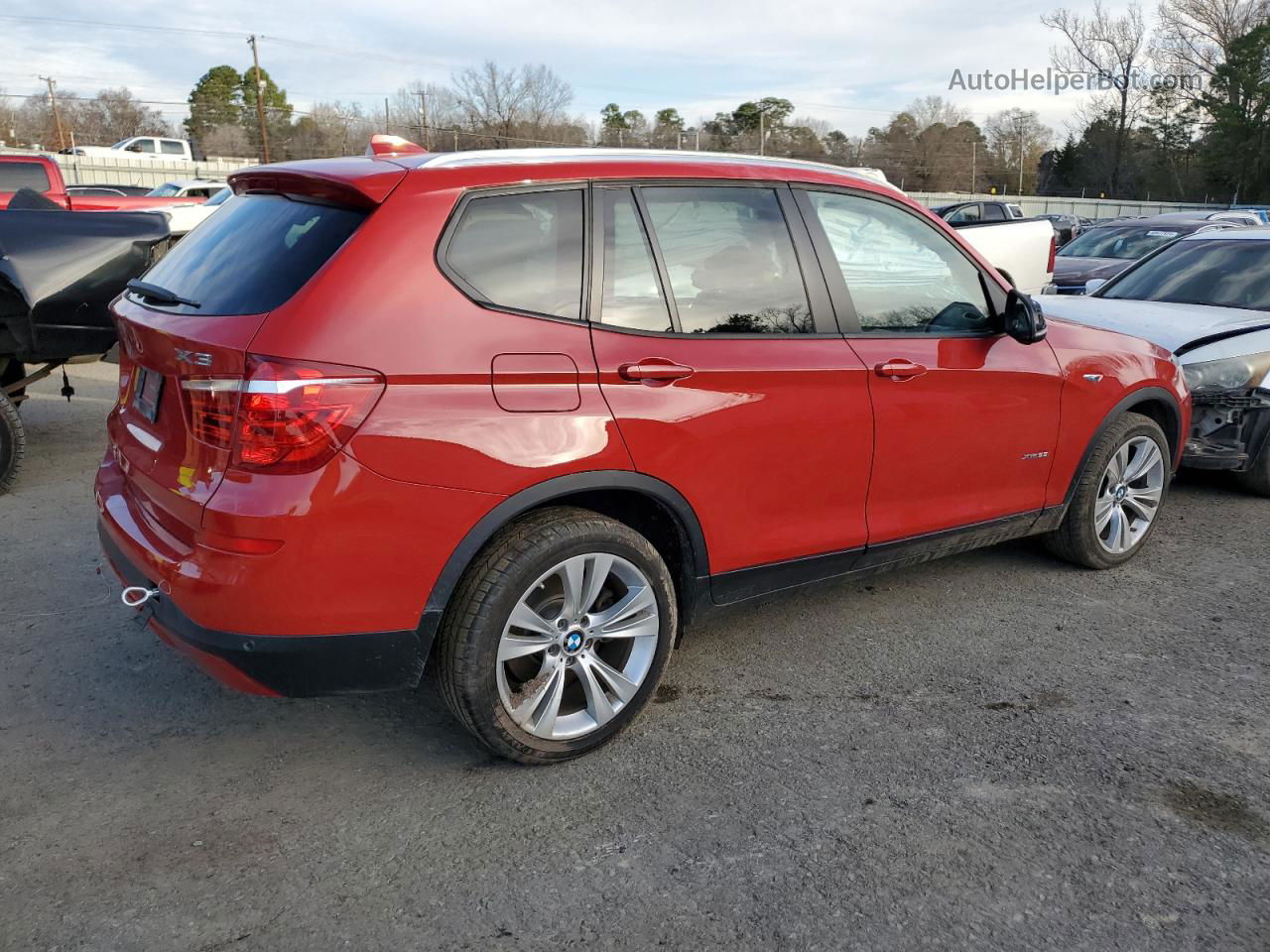 2016 Bmw X3 Xdrive28i Red vin: 5UXWX9C59G0D80078