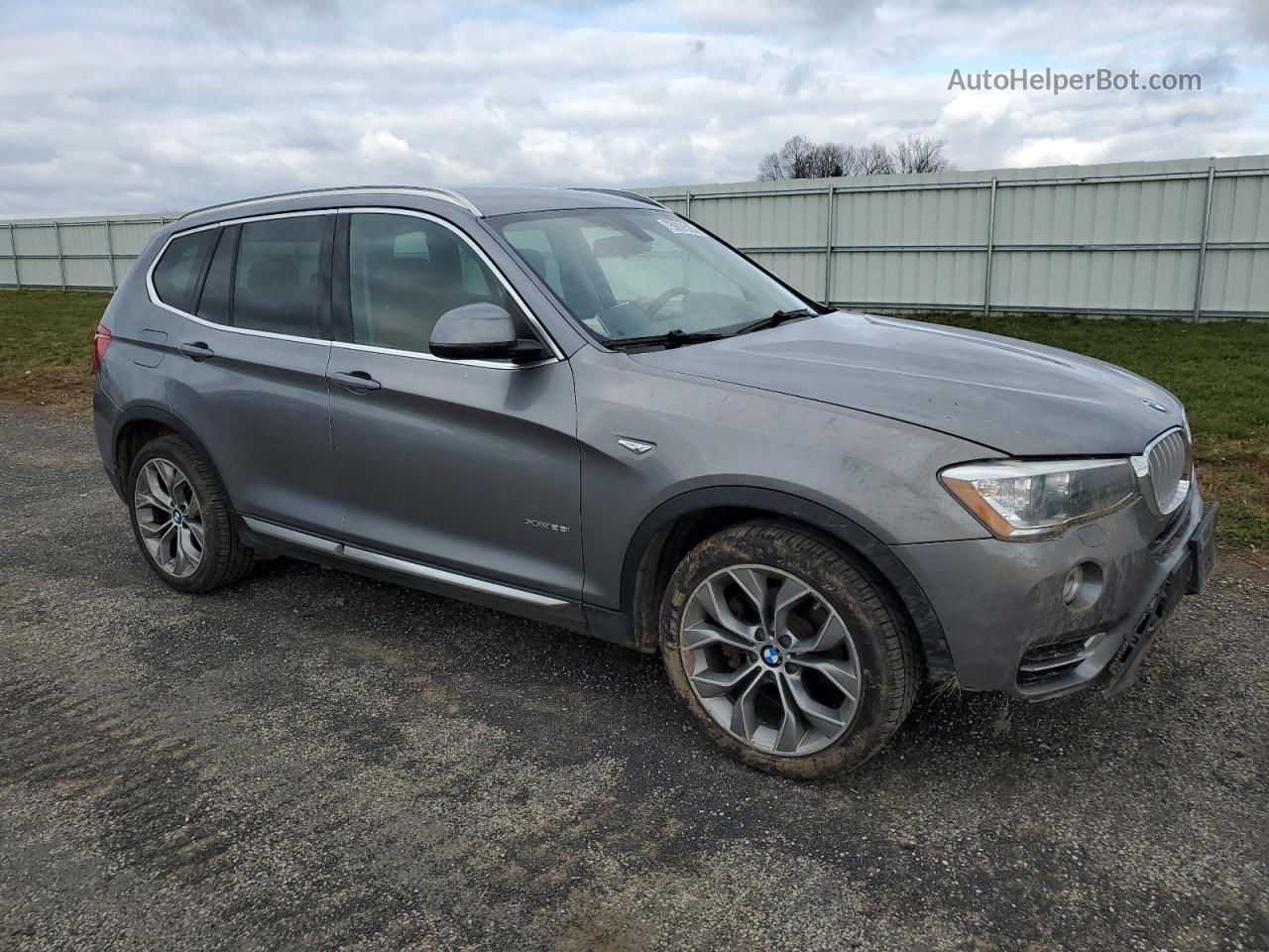 2016 Bmw X3 Xdrive28i Gray vin: 5UXWX9C59G0D80789