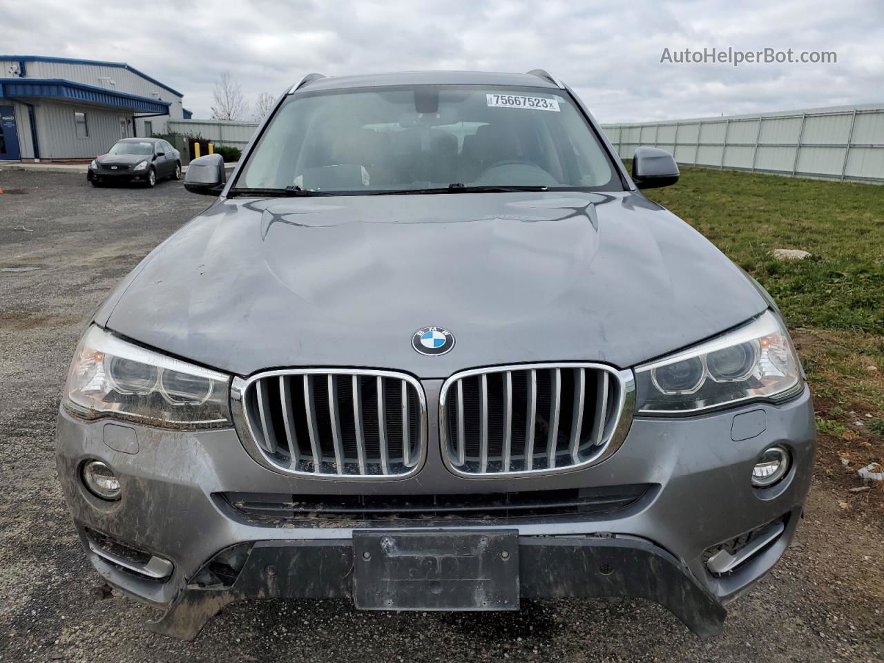 2016 Bmw X3 Xdrive28i Gray vin: 5UXWX9C59G0D80789