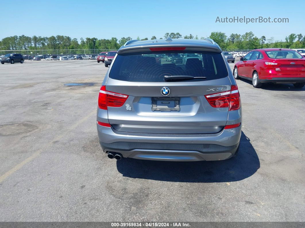 2016 Bmw X3 Xdrive28i Gray vin: 5UXWX9C59G0D81148