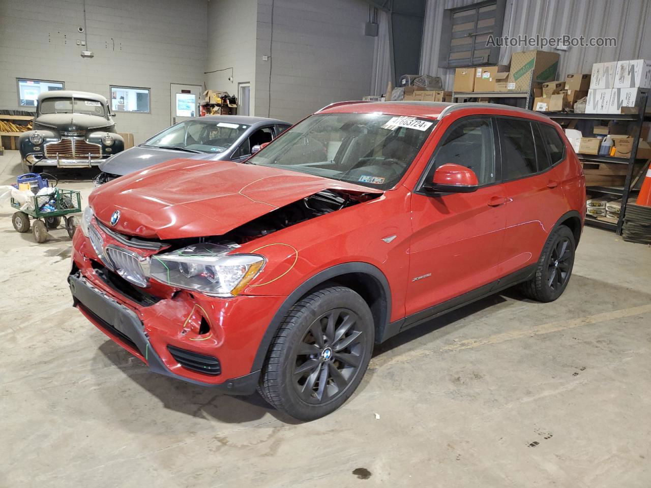 2016 Bmw X3 Xdrive28i Red vin: 5UXWX9C59G0D86933