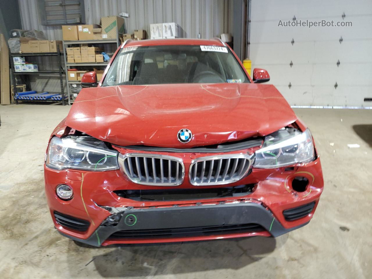 2016 Bmw X3 Xdrive28i Red vin: 5UXWX9C59G0D86933