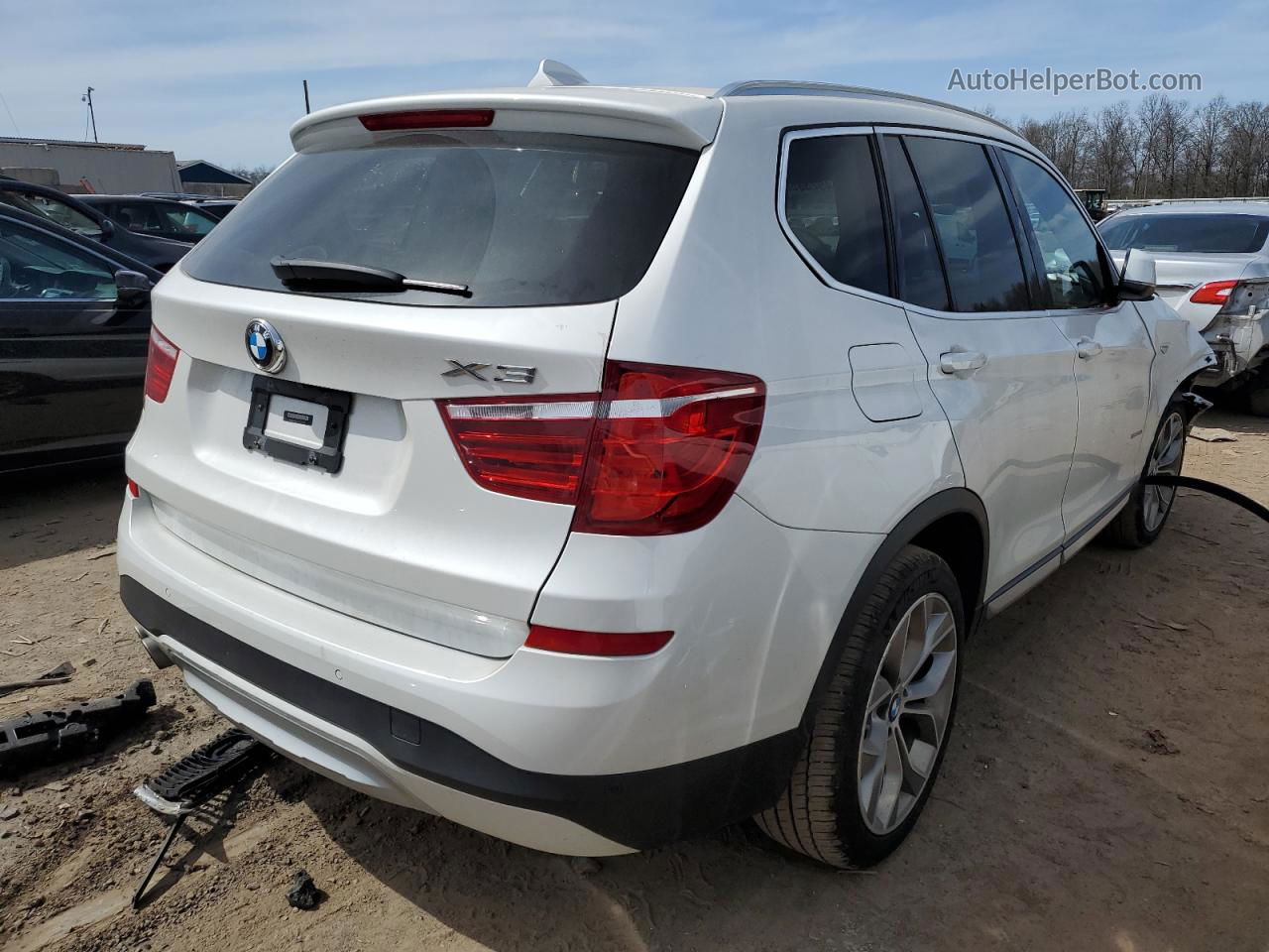 2016 Bmw X3 Xdrive28i White vin: 5UXWX9C59G0D88178