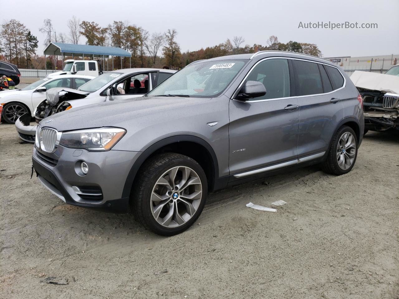 2016 Bmw X3 Xdrive28i Серый vin: 5UXWX9C59G0D88326