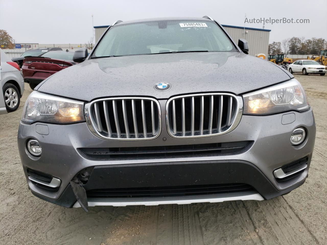 2016 Bmw X3 Xdrive28i Серый vin: 5UXWX9C59G0D88326