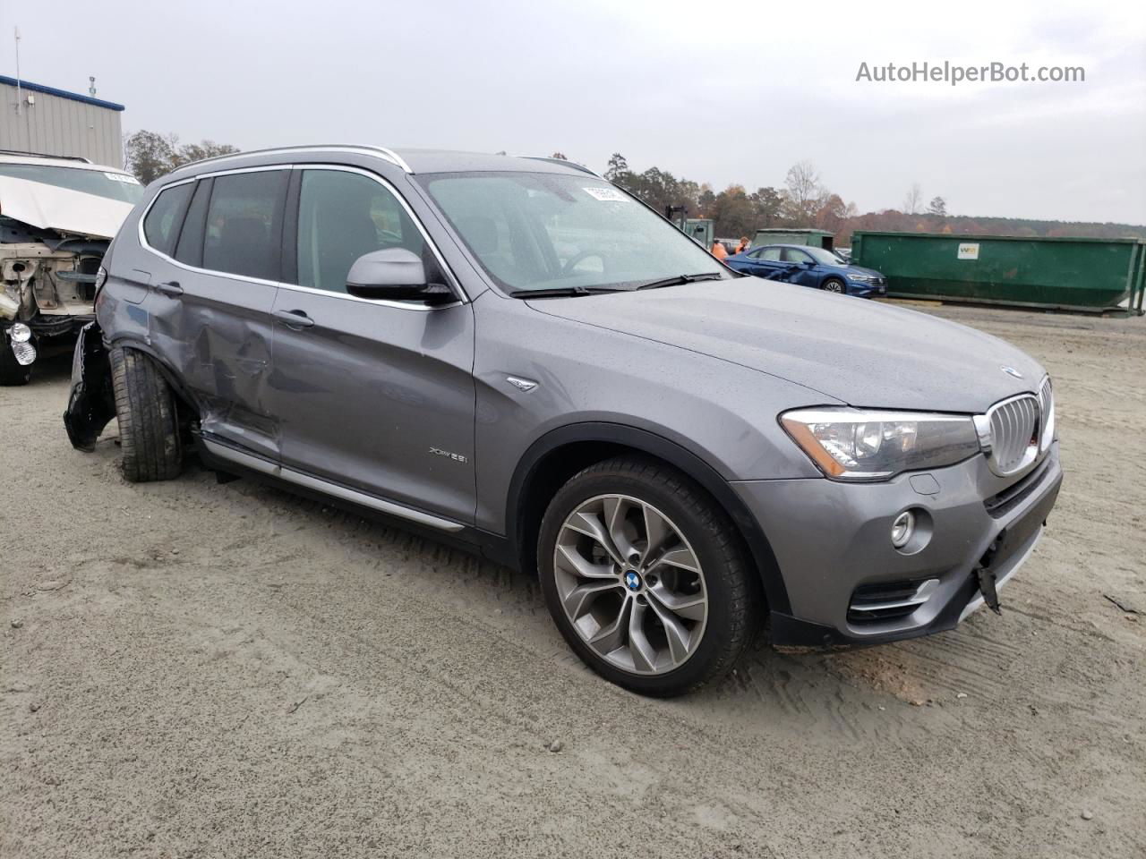 2016 Bmw X3 Xdrive28i Серый vin: 5UXWX9C59G0D88326