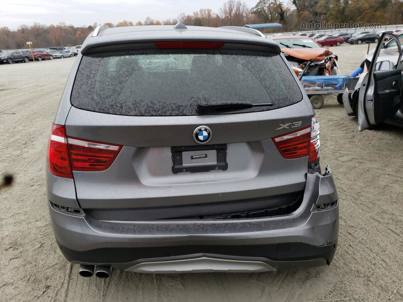 2016 Bmw X3 Xdrive28i Серый vin: 5UXWX9C59G0D88326