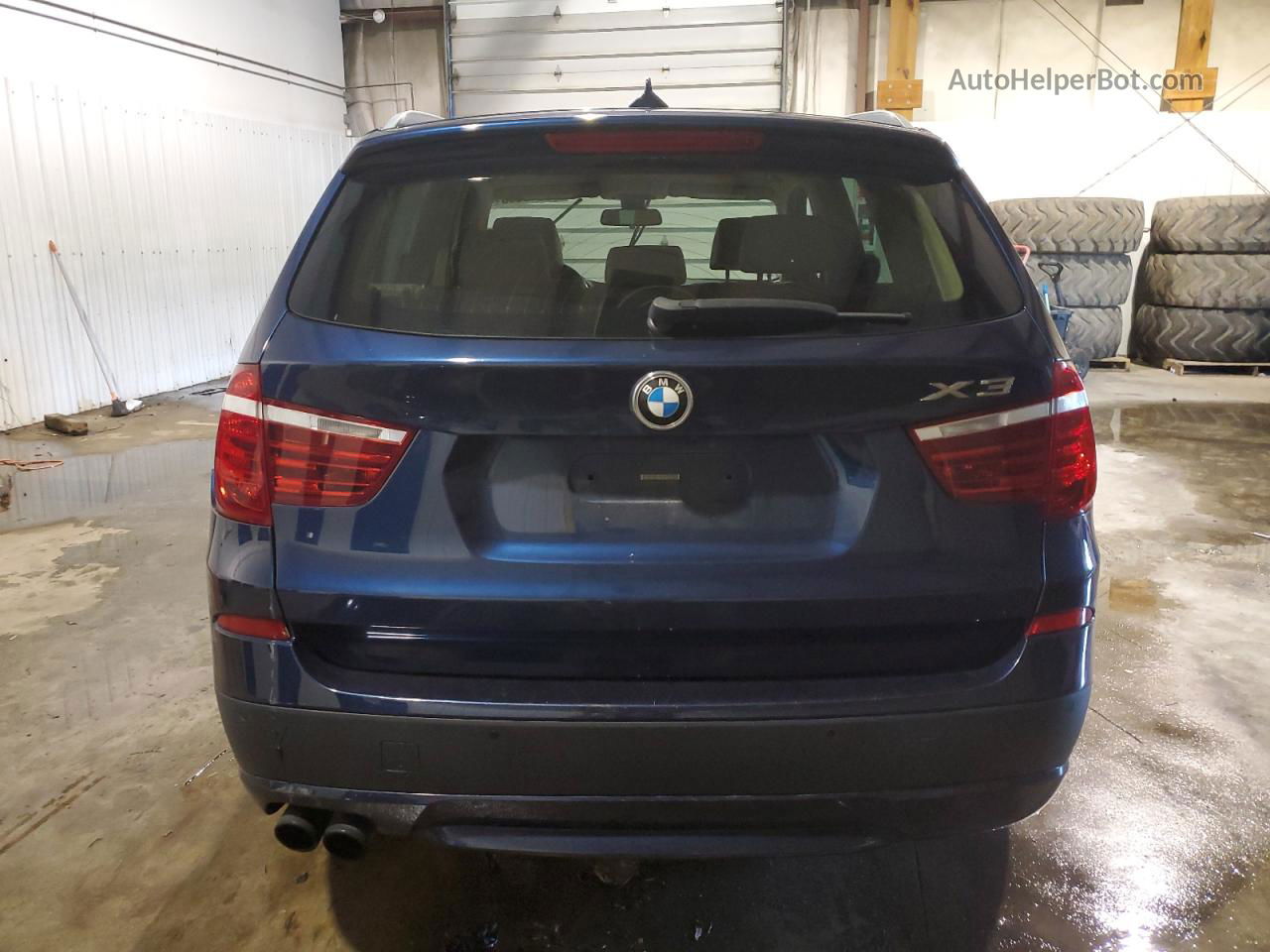 2013 Bmw X3 Xdrive28i Blue vin: 5UXWX9C5XD0A09085