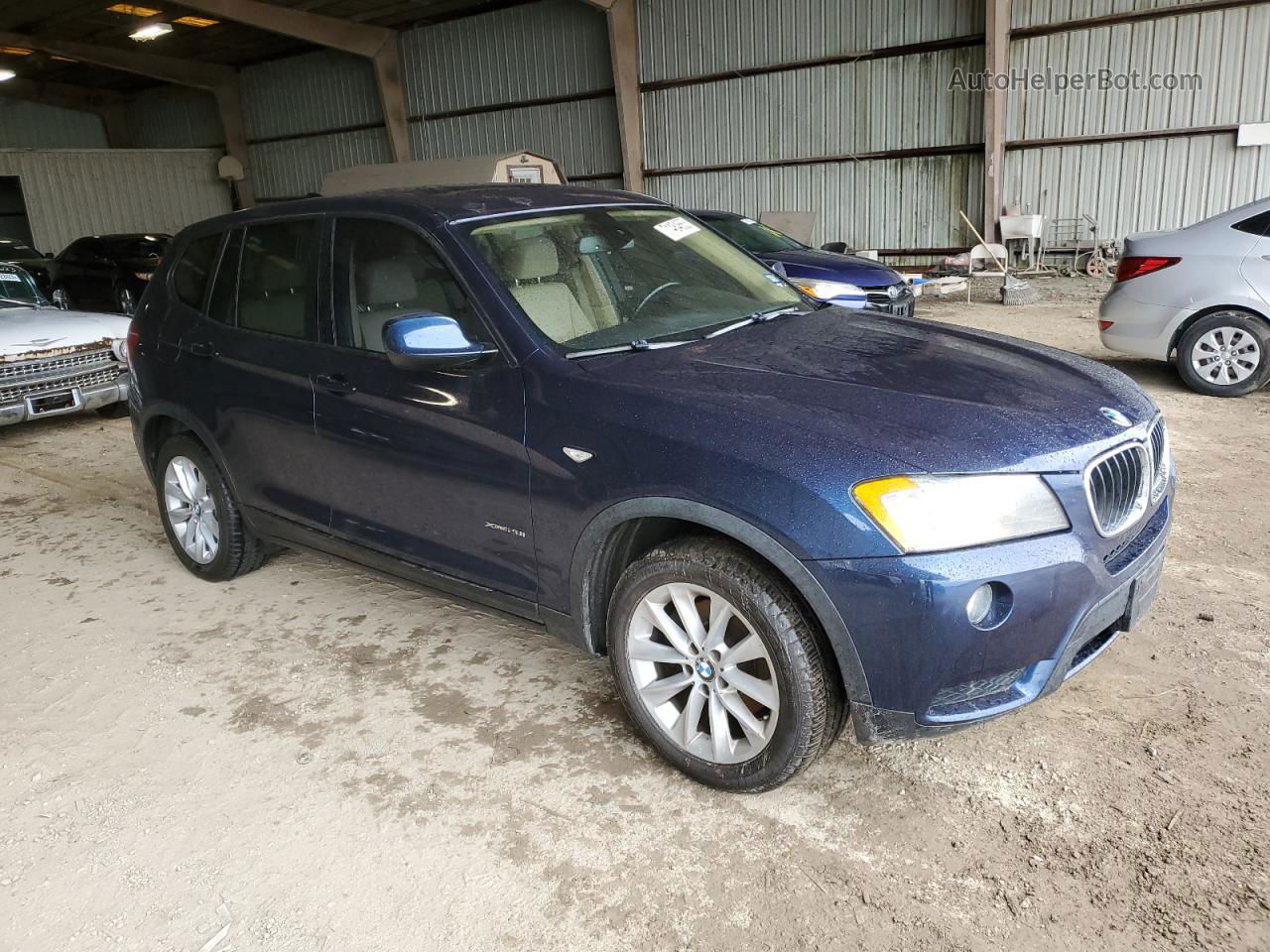 2013 Bmw X3 Xdrive28i Синий vin: 5UXWX9C5XD0A14870