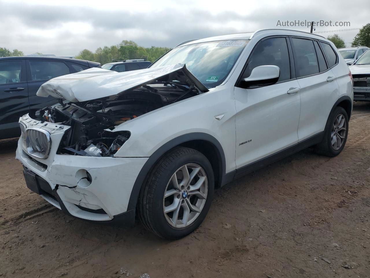 2013 Bmw X3 Xdrive28i White vin: 5UXWX9C5XD0A31295