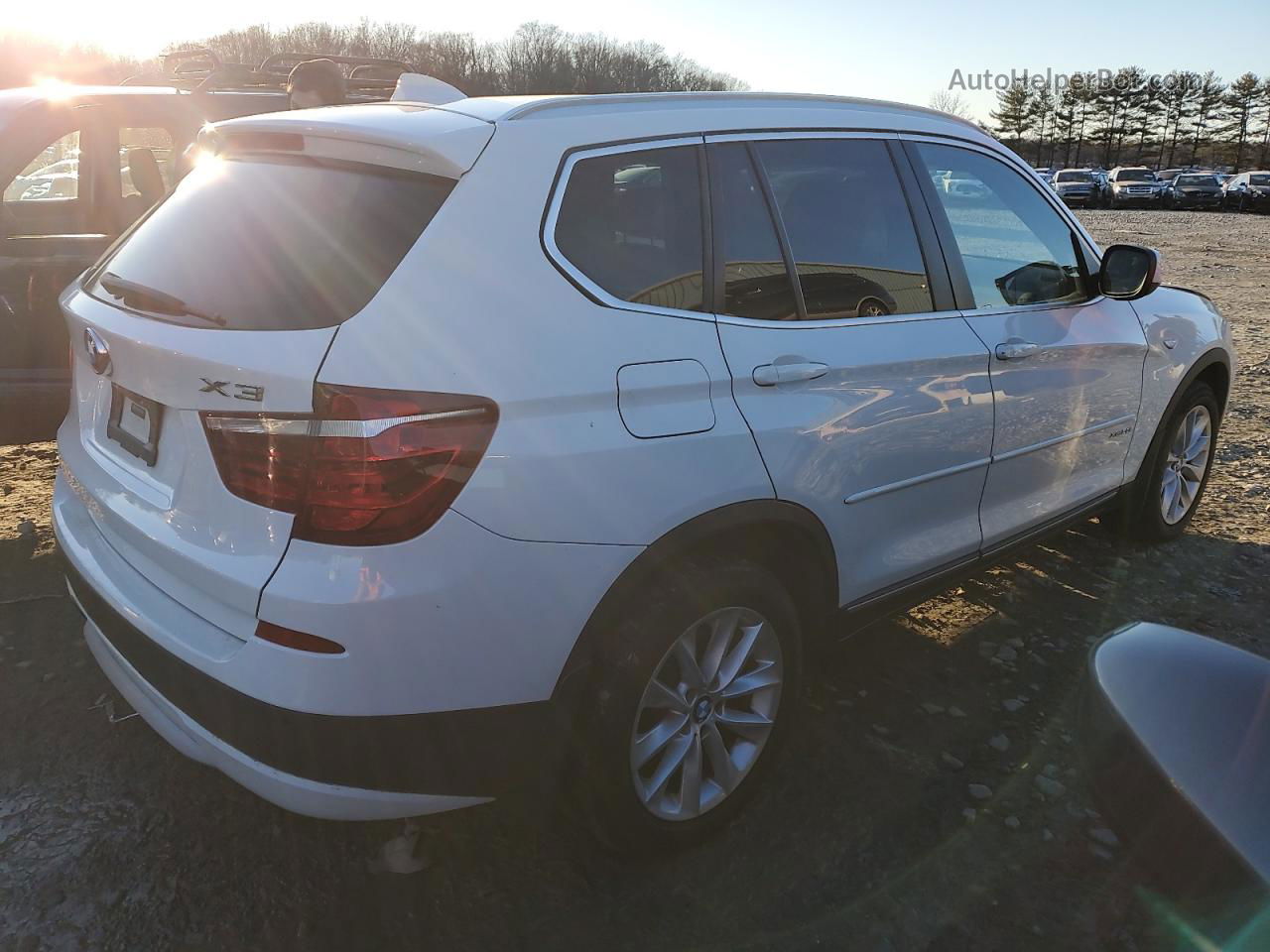 2013 Bmw X3 Xdrive28i White vin: 5UXWX9C5XDL874621