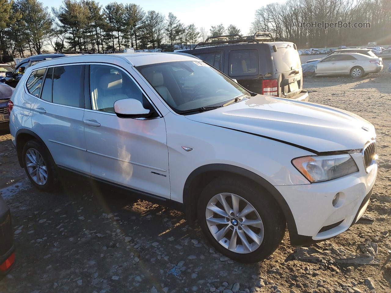 2013 Bmw X3 Xdrive28i White vin: 5UXWX9C5XDL874621