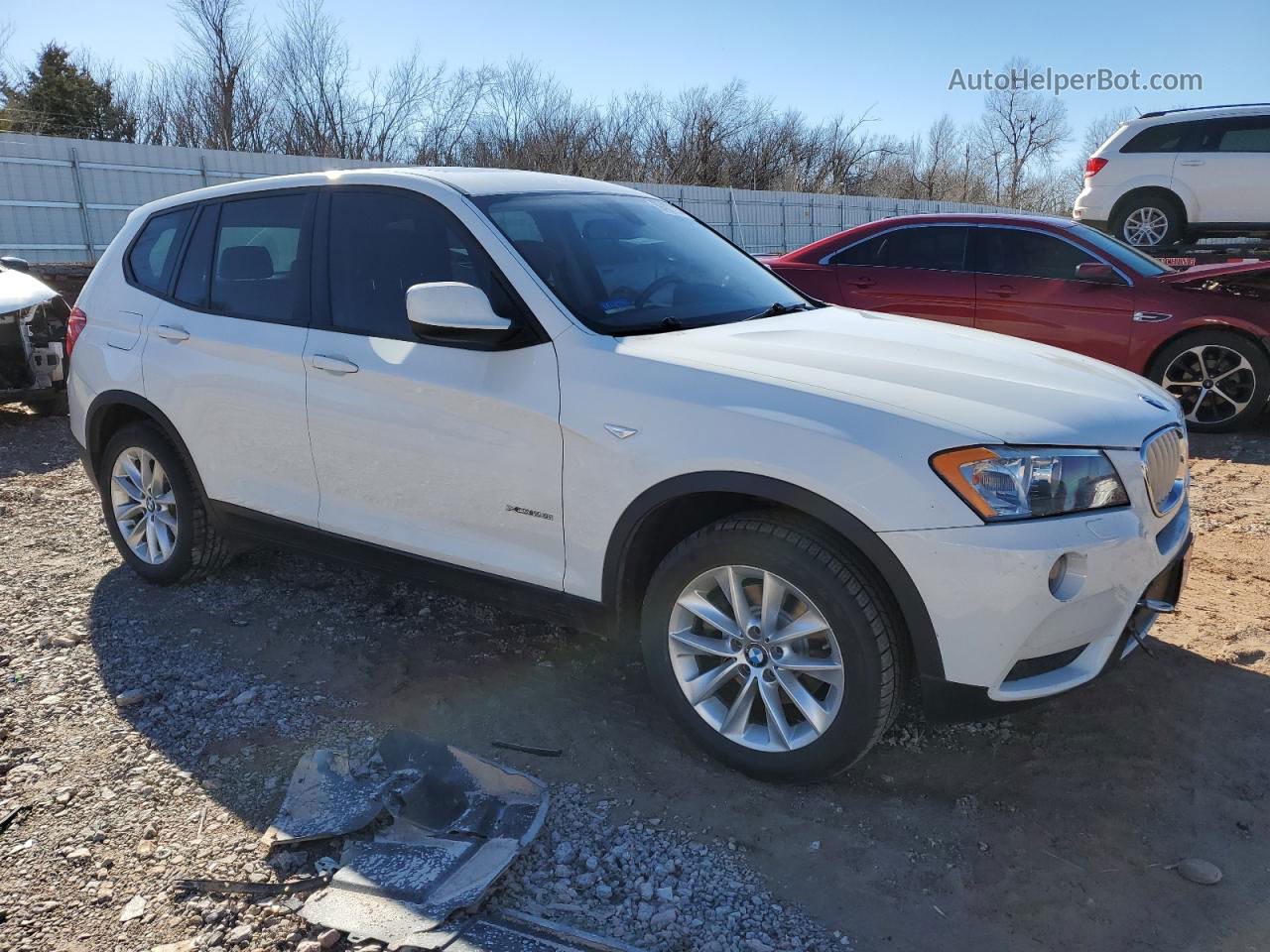 2014 Bmw X3 Xdrive28i White vin: 5UXWX9C5XE0D13387