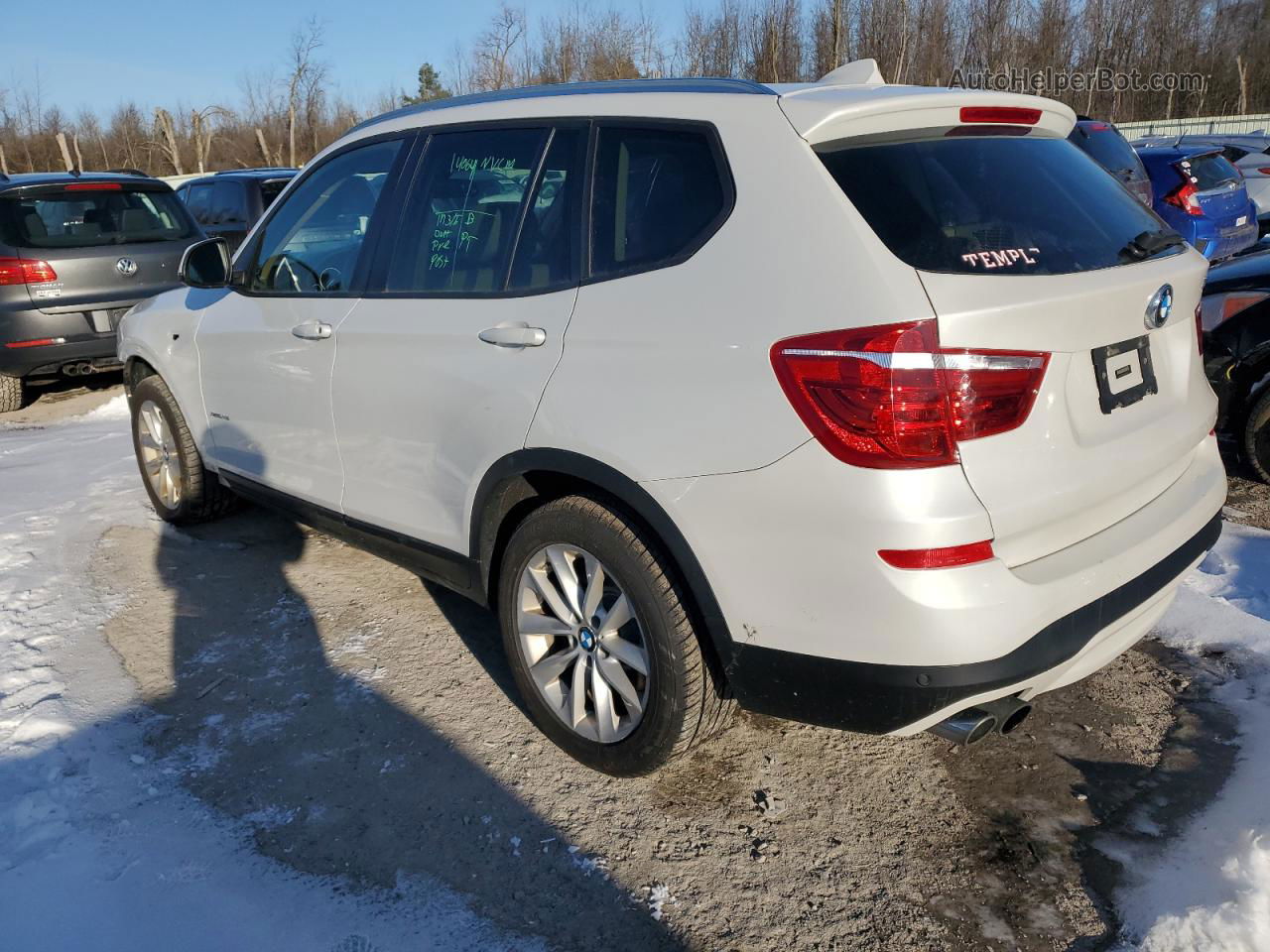 2016 Bmw X3 Xdrive28i White vin: 5UXWX9C5XG0D67579