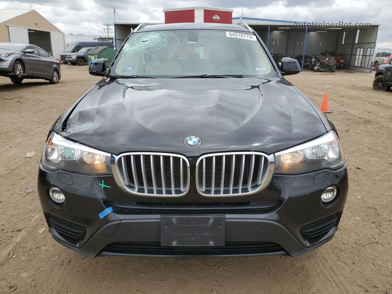 2016 Bmw X3 Xdrive28i Black vin: 5UXWX9C5XG0D67906