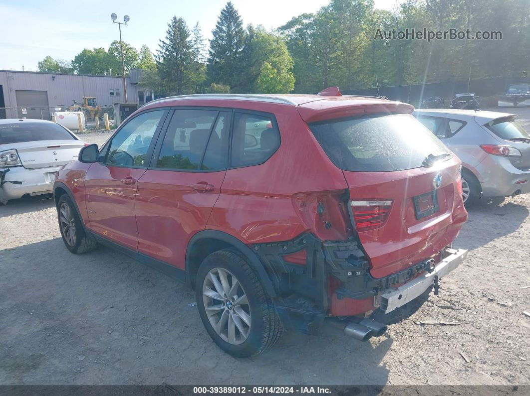 2016 Bmw X3 Xdrive28i Red vin: 5UXWX9C5XG0D79005