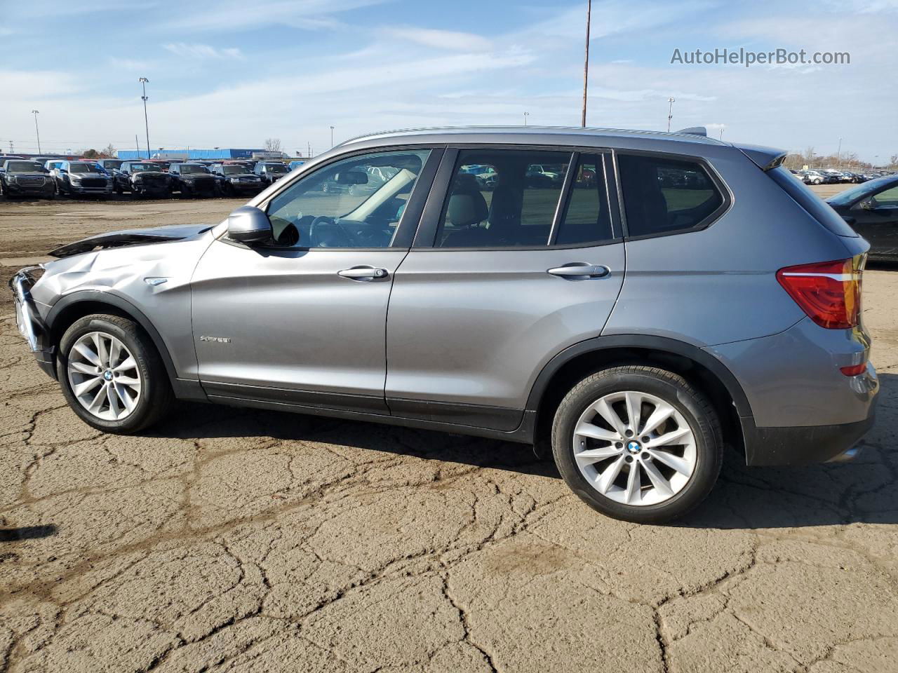 2016 Bmw X3 Xdrive28i Silver vin: 5UXWX9C5XG0D81448