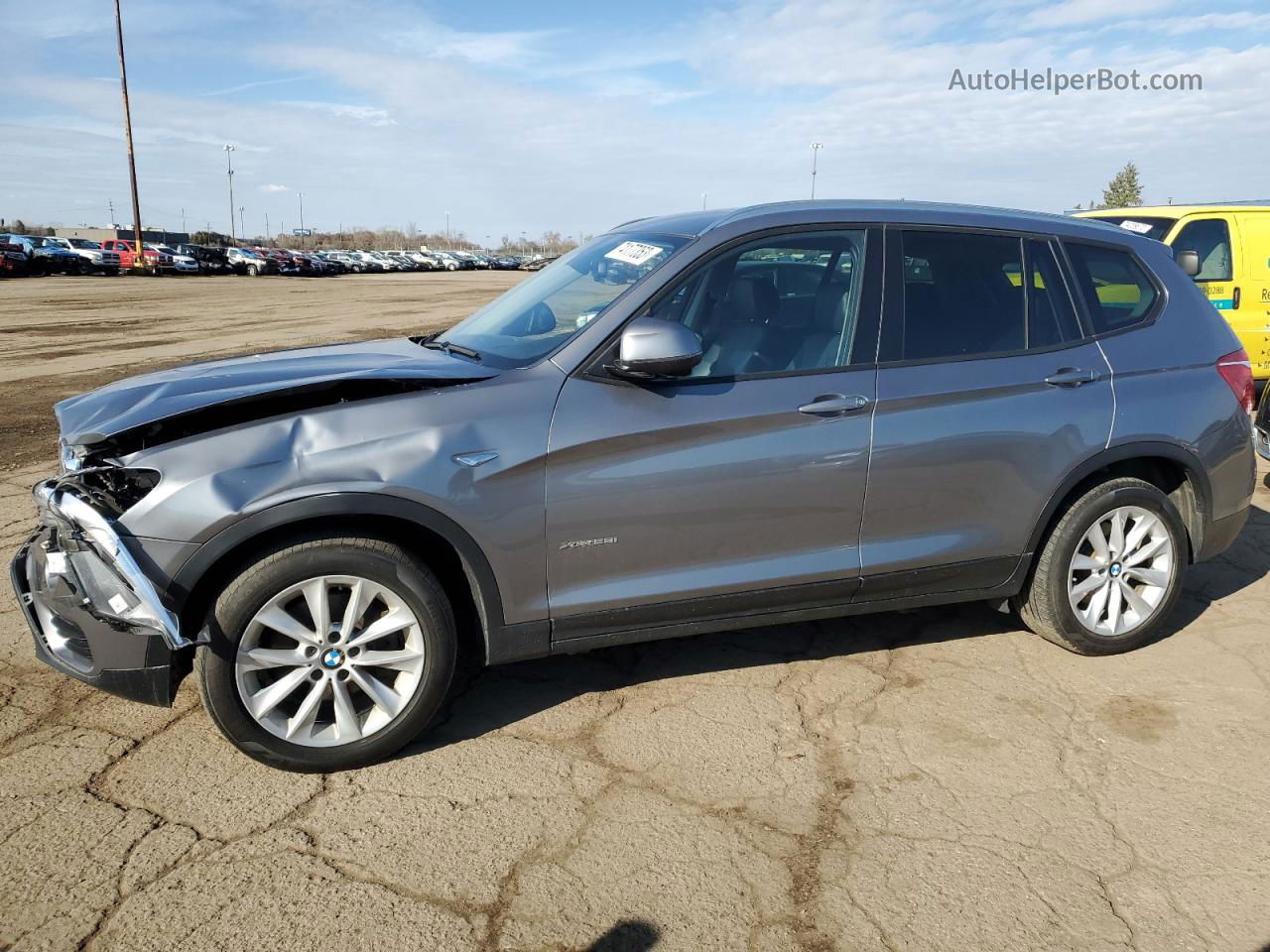 2016 Bmw X3 Xdrive28i Silver vin: 5UXWX9C5XG0D81448