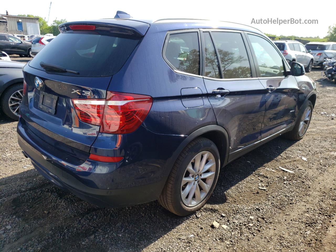 2016 Bmw X3 Xdrive28i Синий vin: 5UXWX9C5XG0D87833