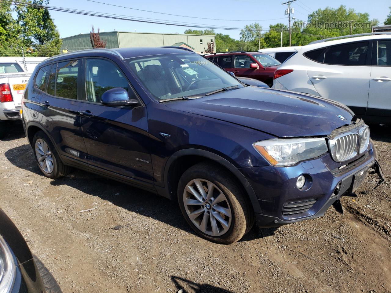 2016 Bmw X3 Xdrive28i Синий vin: 5UXWX9C5XG0D87833