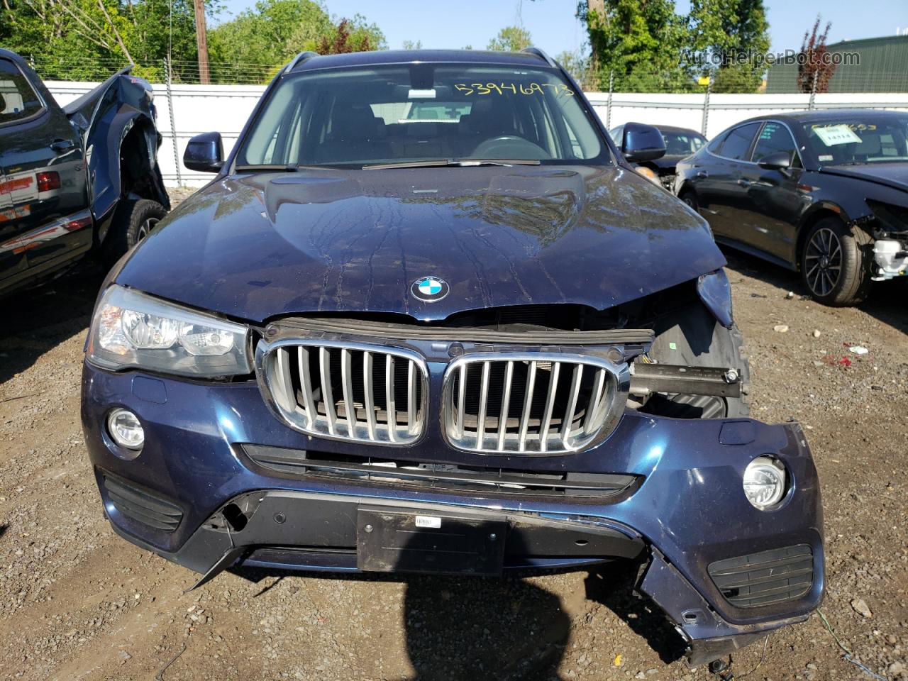 2016 Bmw X3 Xdrive28i Blue vin: 5UXWX9C5XG0D87833