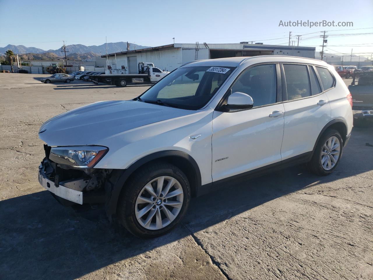 2016 Bmw X3 Xdrive28i White vin: 5UXWX9C5XG0D89484