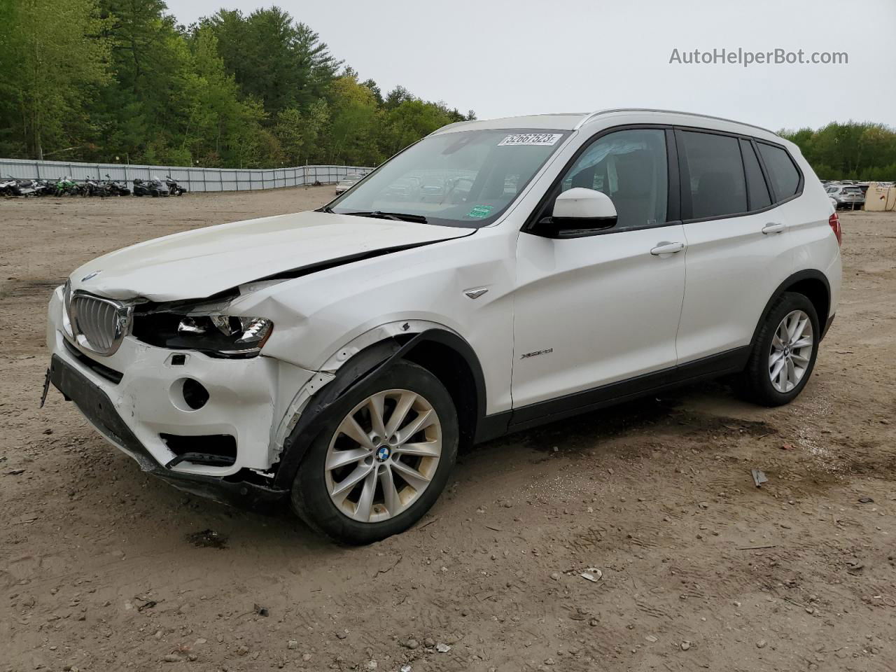 2016 Bmw X3 Xdrive28i White vin: 5UXWX9C5XG0D92496