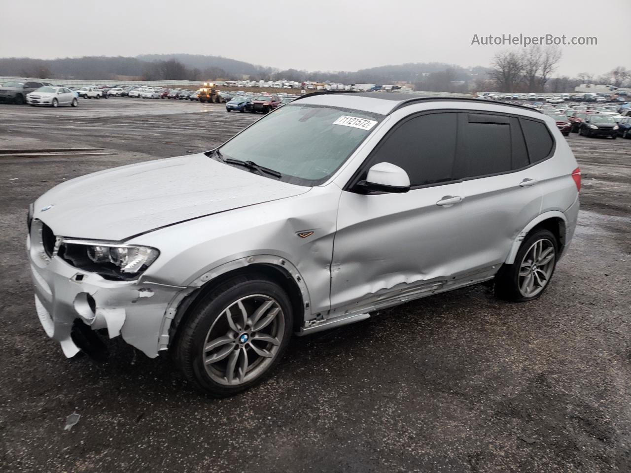 2016 Bmw X3 Xdrive28d Silver vin: 5UXWY3C53G0F84062