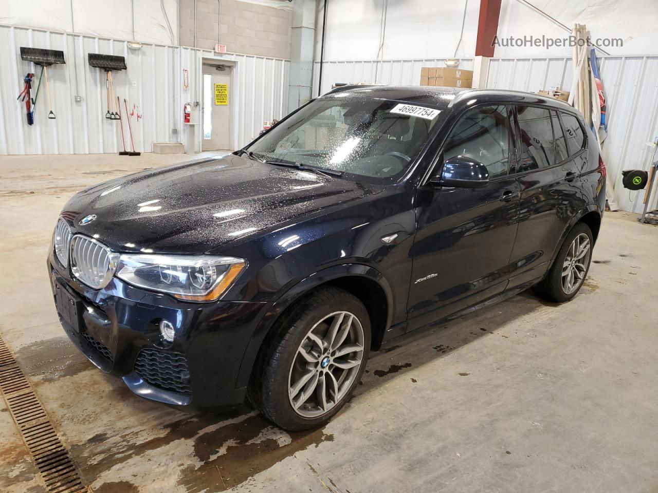 2016 Bmw X3 Xdrive28d Black vin: 5UXWY3C55G0F84399